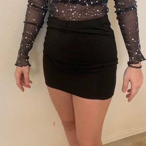 short black tight skirt